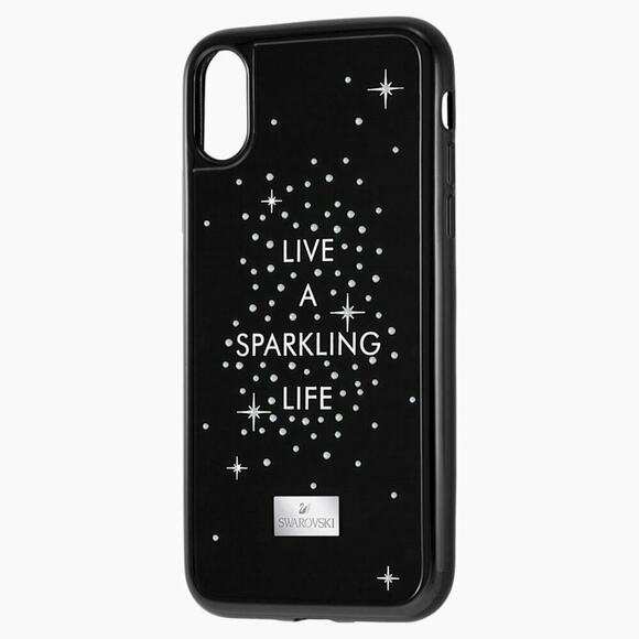 Swarovski History " Live a Sparkling life " iPhone X / XS Case Integrated Bumper - Picture 2 of 5